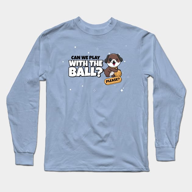 Cute Puppy Long Sleeve T-Shirt by Tip Top Tee's